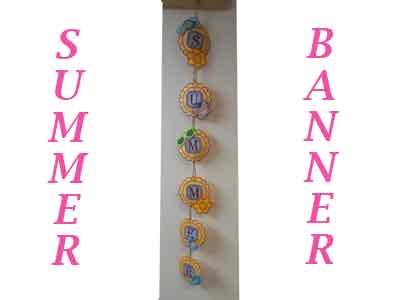 FSL Summer Banner Embroidery Machine Design