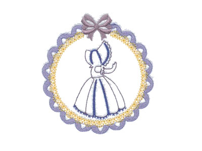 Sunbonnet Quilt Blocks Embroidery Machine Design