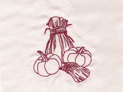 Thanksgiving Line Art Embroidery Machine Design