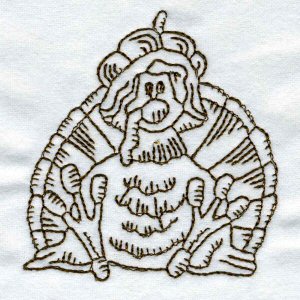 Thanksgiving Blackwork Embroidery Machine Design