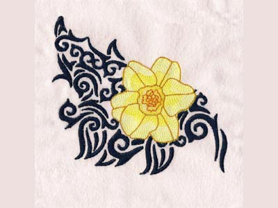 Tribal Flowers Embroidery Machine Design