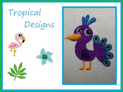 Tropical Designs Embroidery Machine Design