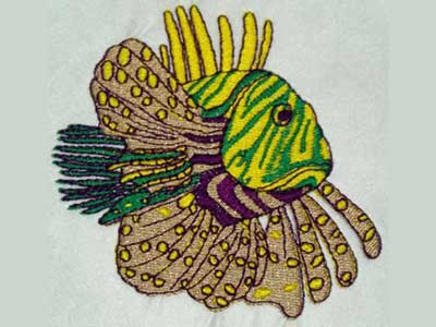 Tropical Fish Embroidery Machine Design