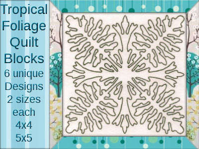 Tropical Foliage Quilt Blocks