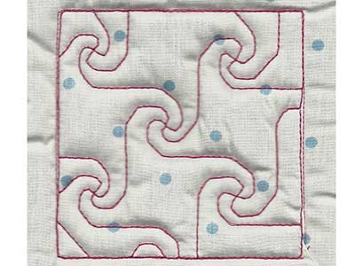 Trapunto Quilt Blocks 4 Embroidery Machine Design
