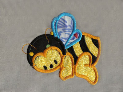 Applique Valentine Bees