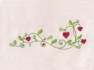 Valentine Flowers Borders Embroidery Machine Design