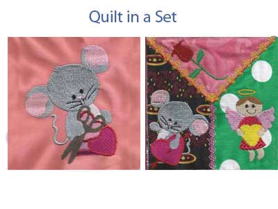 Valentine Mice Embroidery Machine Design