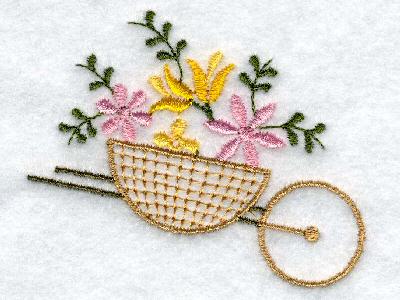 Vintage Baskets 1 Embroidery Machine Design