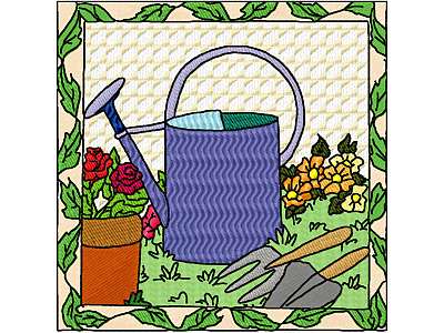 Water Cans Embroidery Machine Design