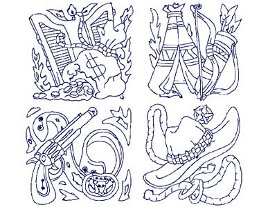 Western Quilt Blocks Embroidery Machine Design