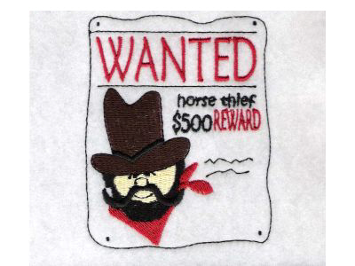 Wild West Embroidery Machine Design