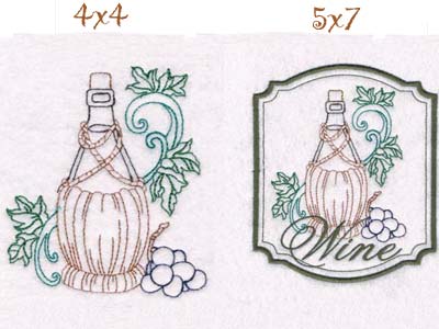 Wine Country Embroidery Machine Design