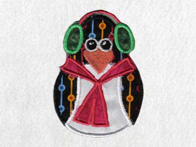 Winter Penguins Embroidery Machine Design
