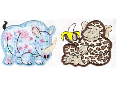 Zoo Animals Applique