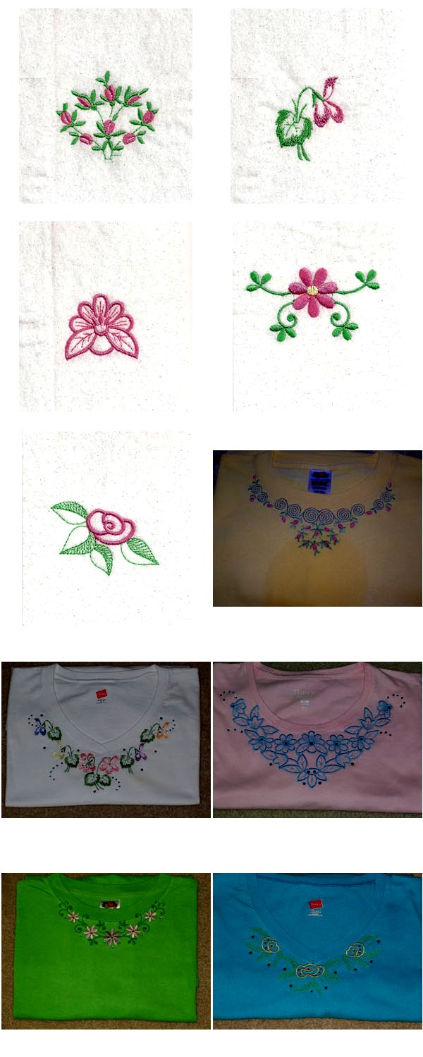 Delicate Fancy Necklines 2 Embroidery Machine Design Details