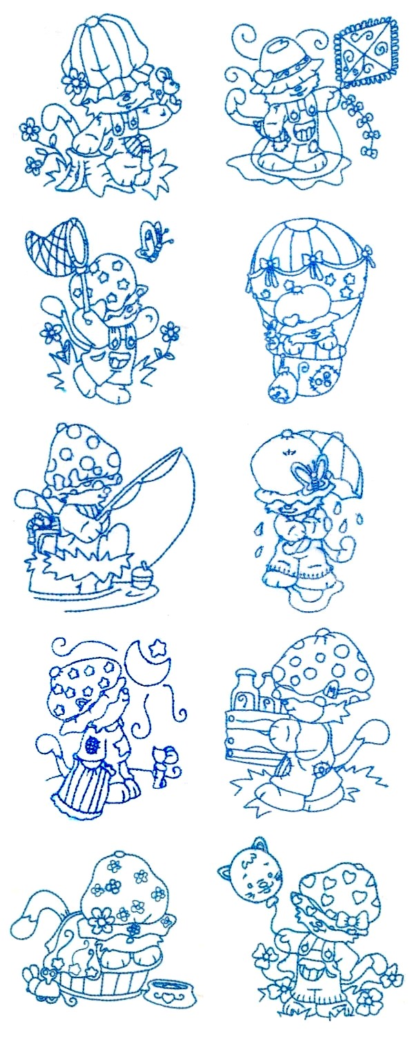 BW Kitties Embroidery Machine Design Details