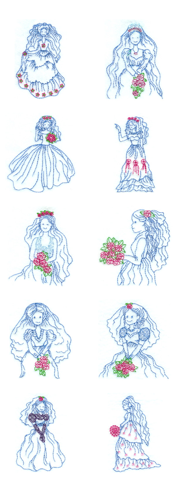 Bride Color Works Embroidery Machine Design Details