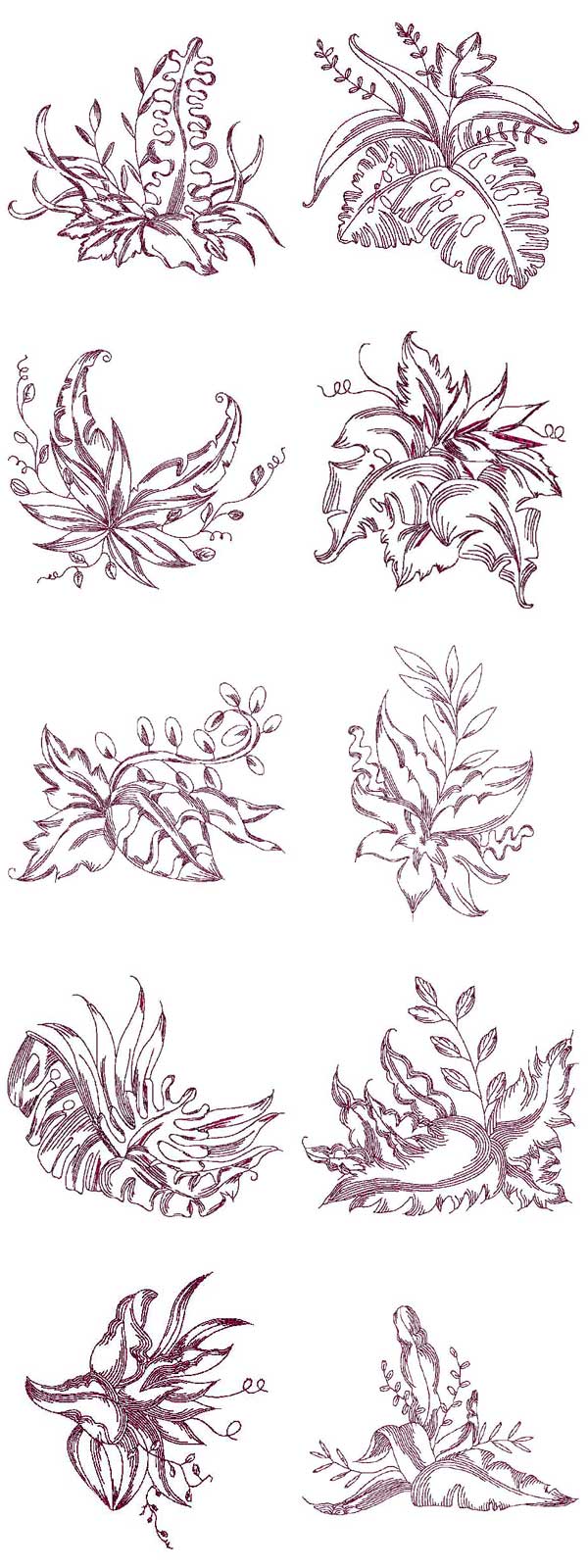 Floral Fantasy Embroidery Machine Design Details