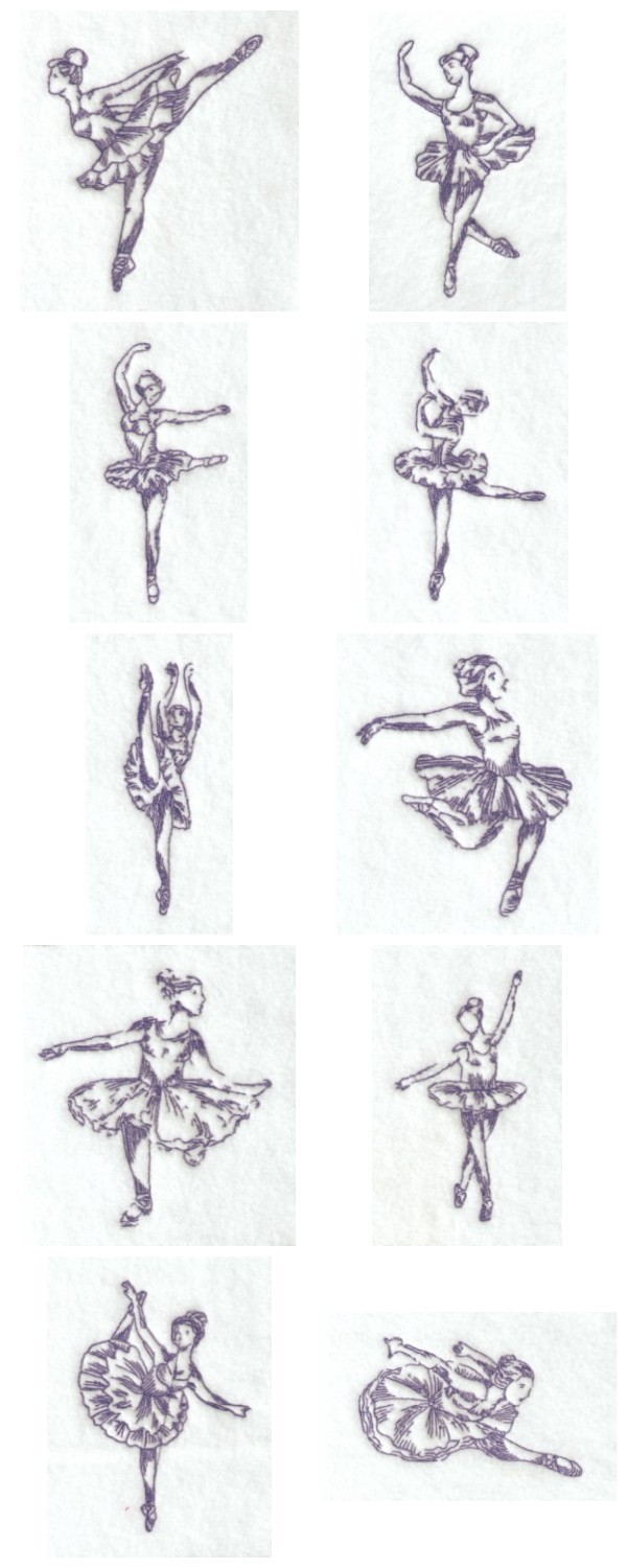 RW Ballet 2 Embroidery Machine Design Details