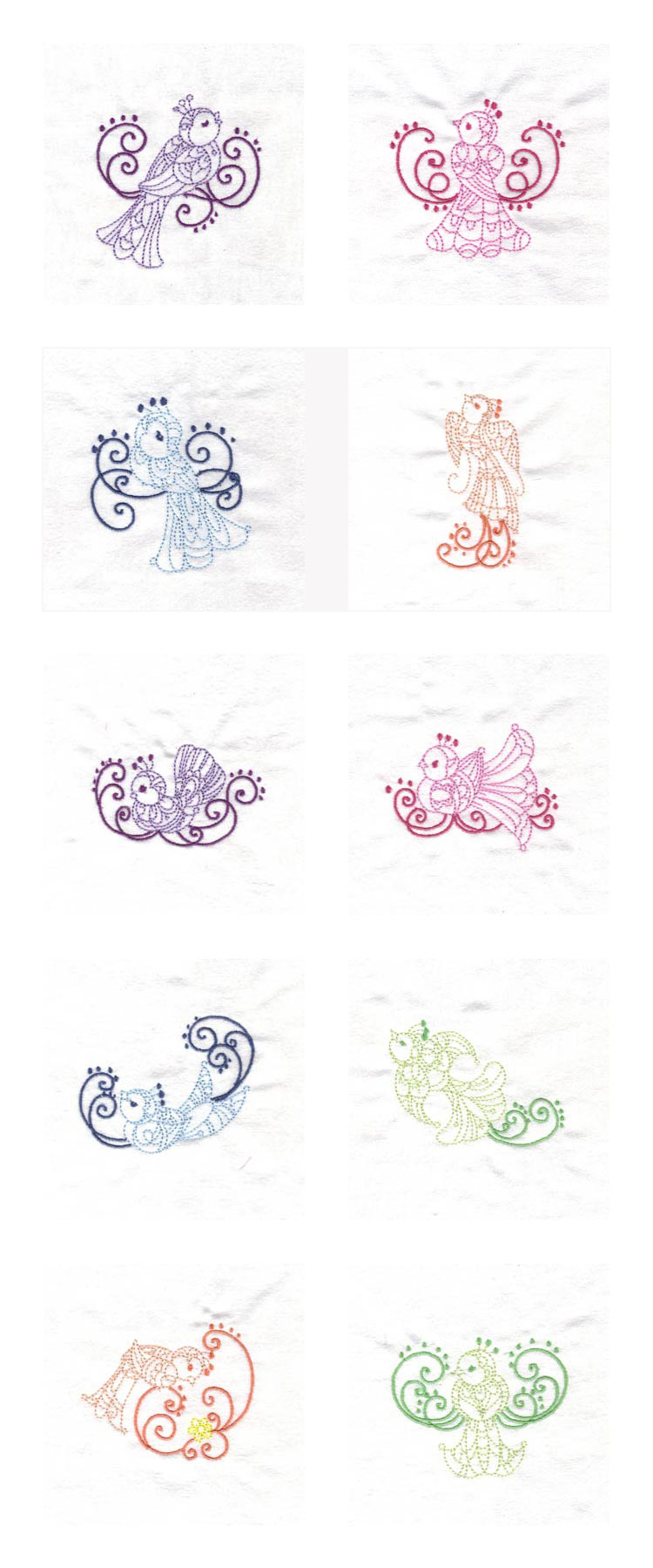 Savannas Birds Embroidery Machine Design Details