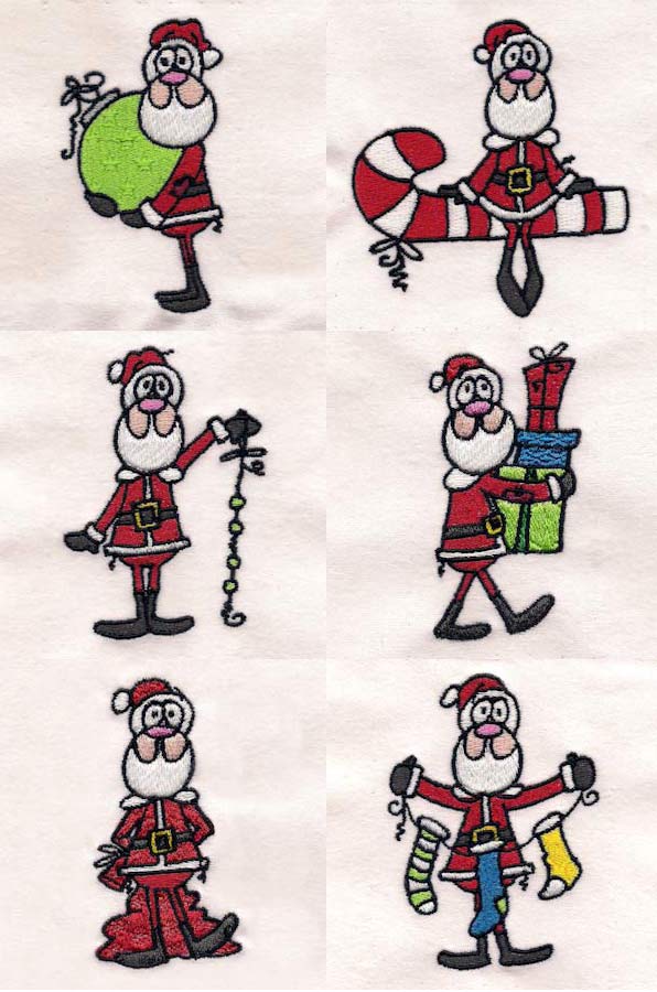 A Kids View of Santa Embroidery Machine Design Details