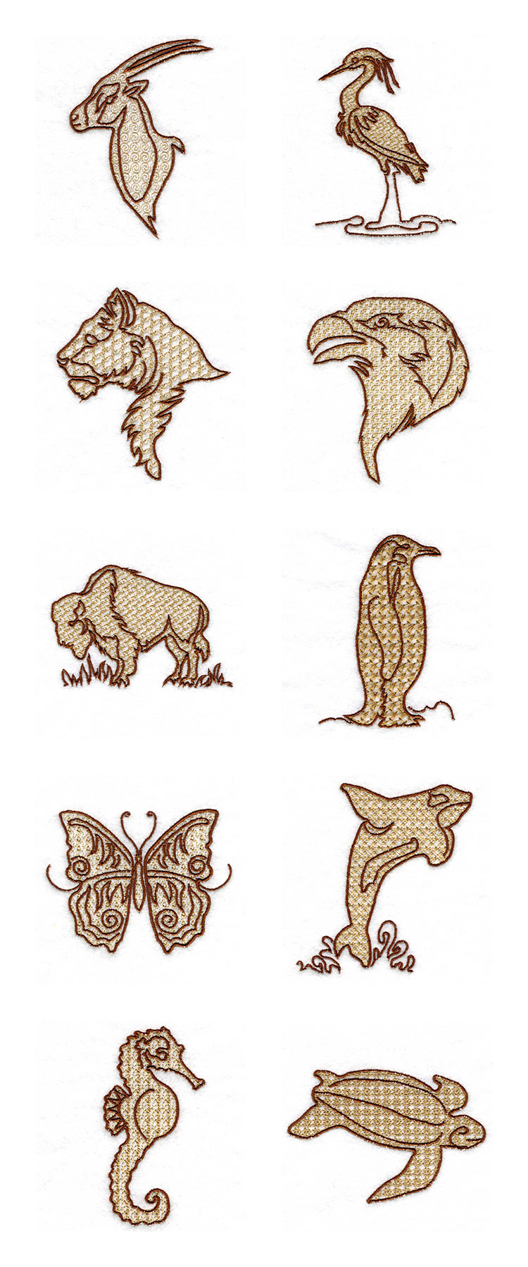 Animal Motifs Embroidery Machine Design Details