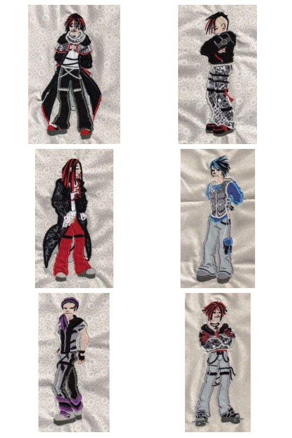 Applique Gothic Boys Embroidery Machine Design Details