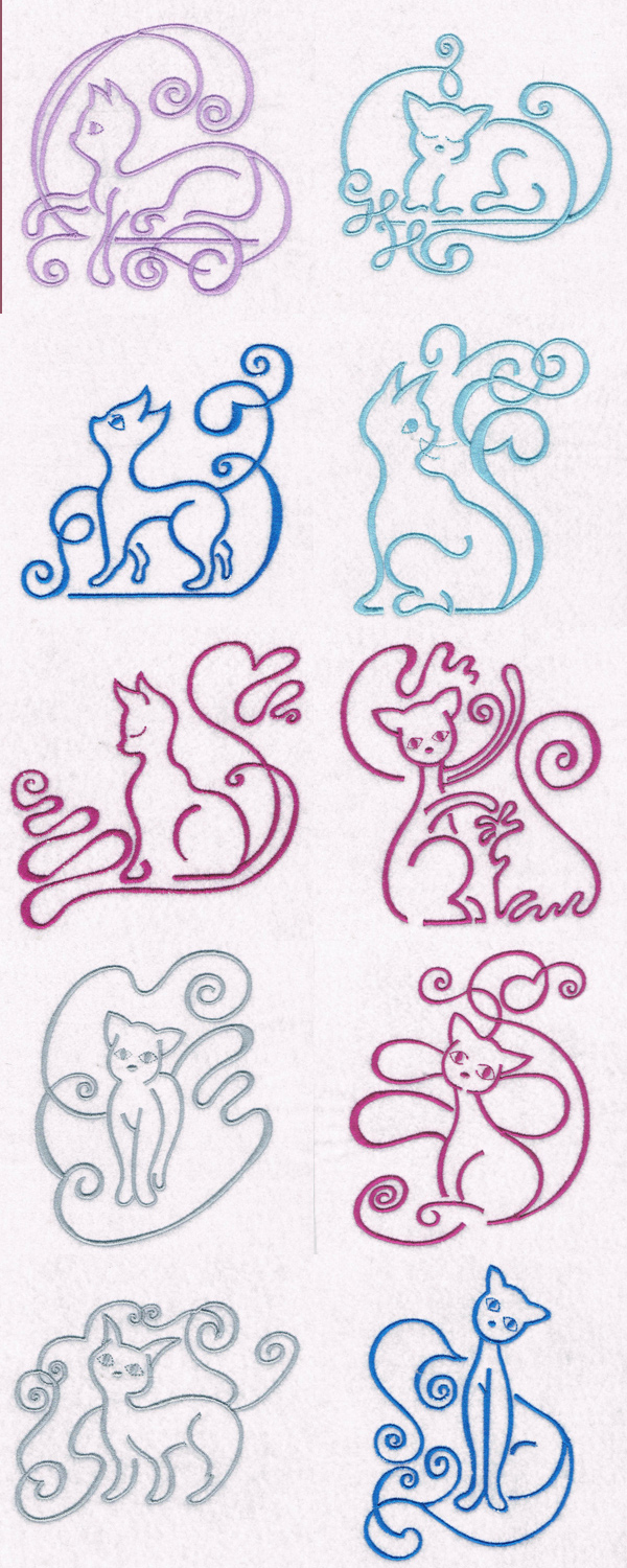 Aristocats Embroidery Machine Design Details