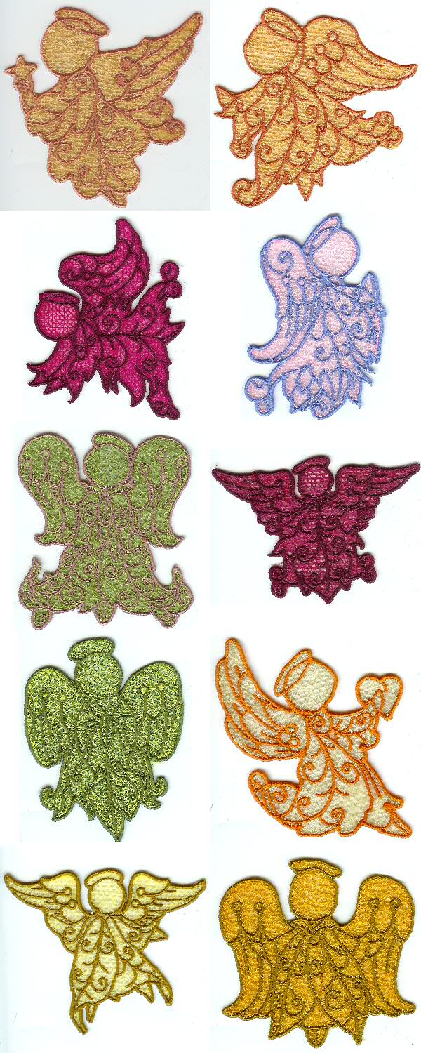 FSL Autumn Angels Embroidery Machine Design Details