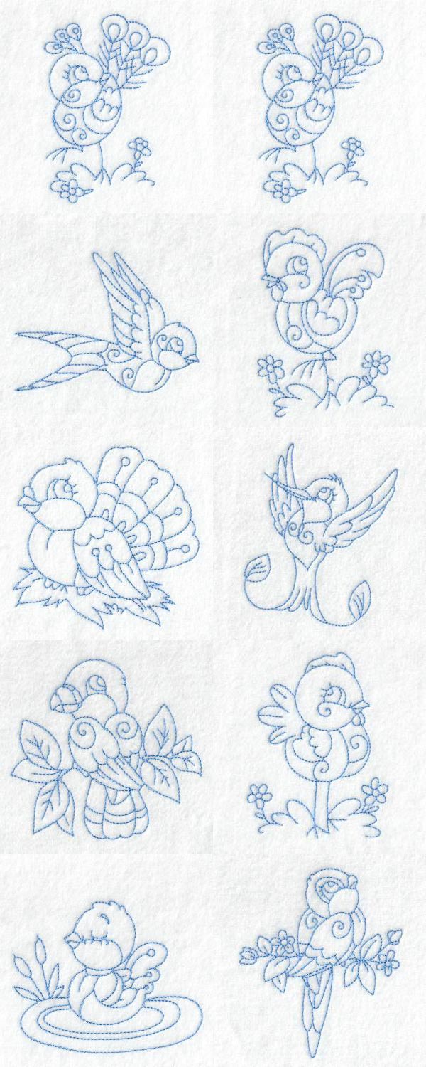 Baby Birds Embroidery Machine Design Details