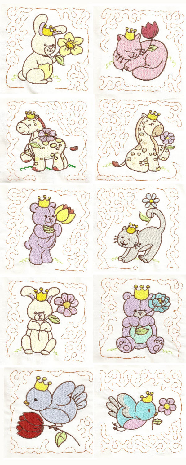 Baby Springtime Blocks Embroidery Machine Design Details