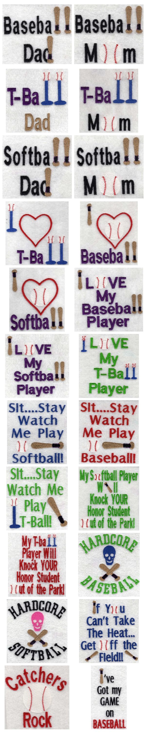 Ball Sayings Embroidery Machine Design Details
