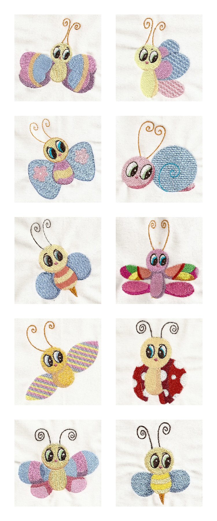 Binky Bib Bug Holders Embroidery Machine Design Details