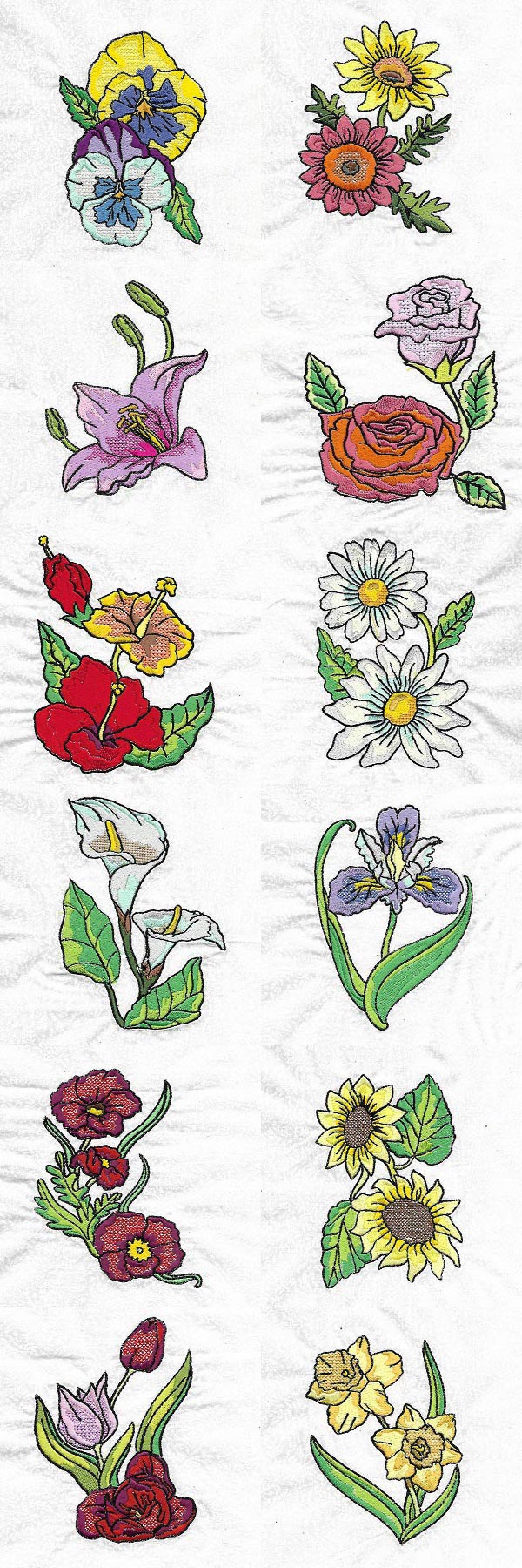 Beautiful Flower Sprays Embroidery Machine Design Details