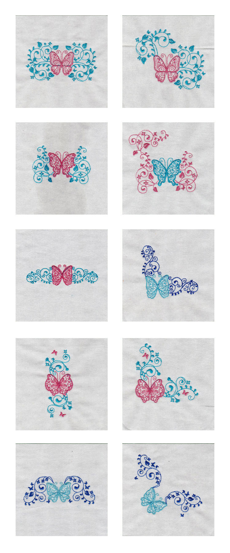 Butterfly Borders and Corners Embroidery Machine Design Details