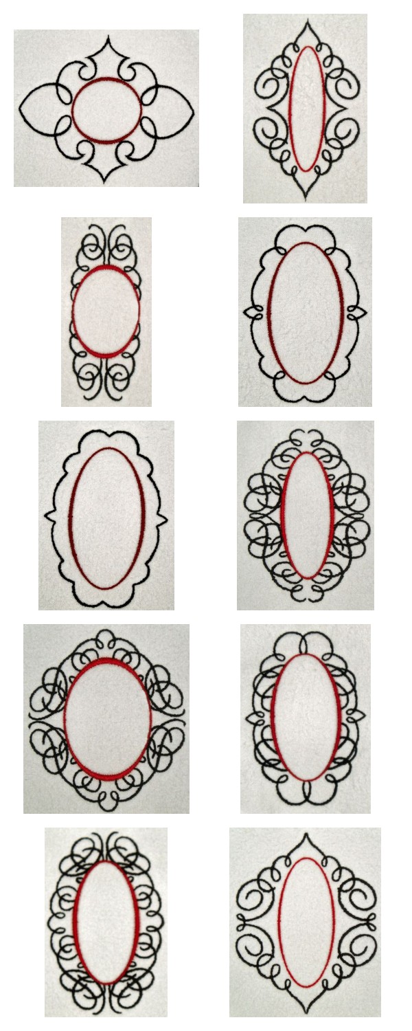 Calligraphy Frames Embroidery Machine Design Details