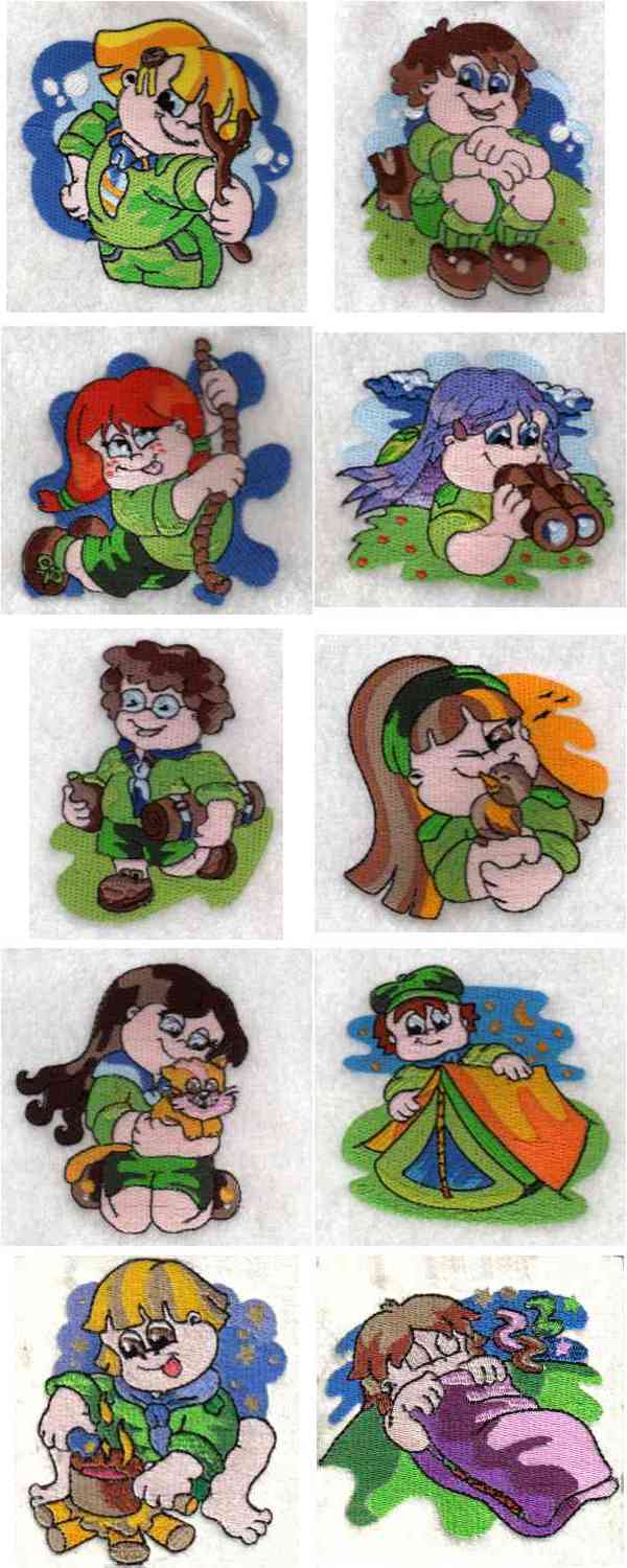 Camping Time Embroidery Machine Design Details