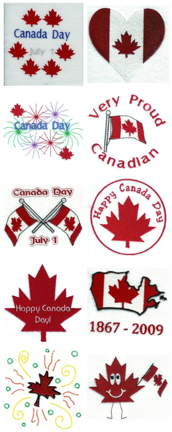Canada Day Embroidery Machine Design Details
