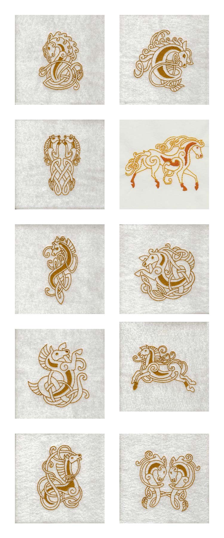 Celtic Horses Embroidery Machine Design Details