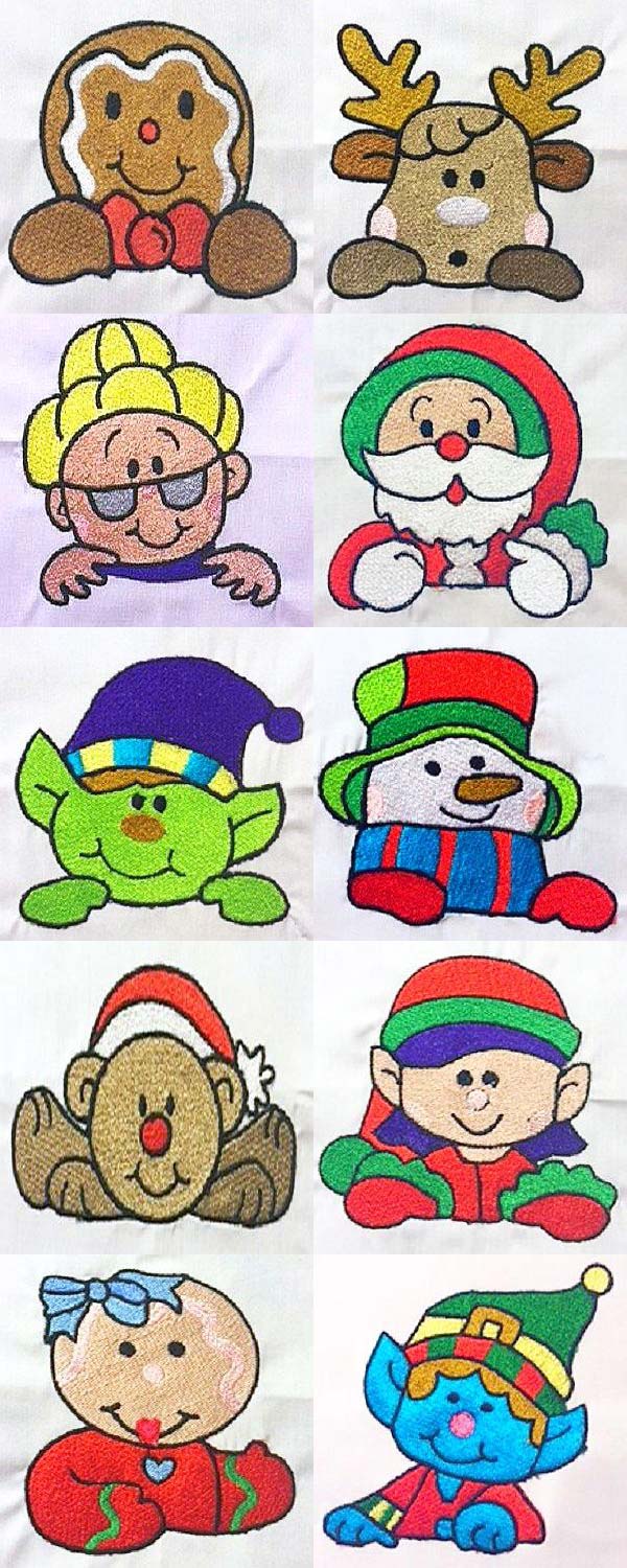 Christmas Pocket Toppers Embroidery Machine Design Details