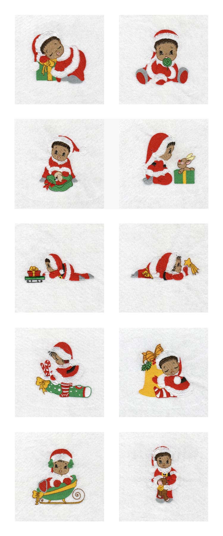 Christmas Babies Embroidery Machine Design Details