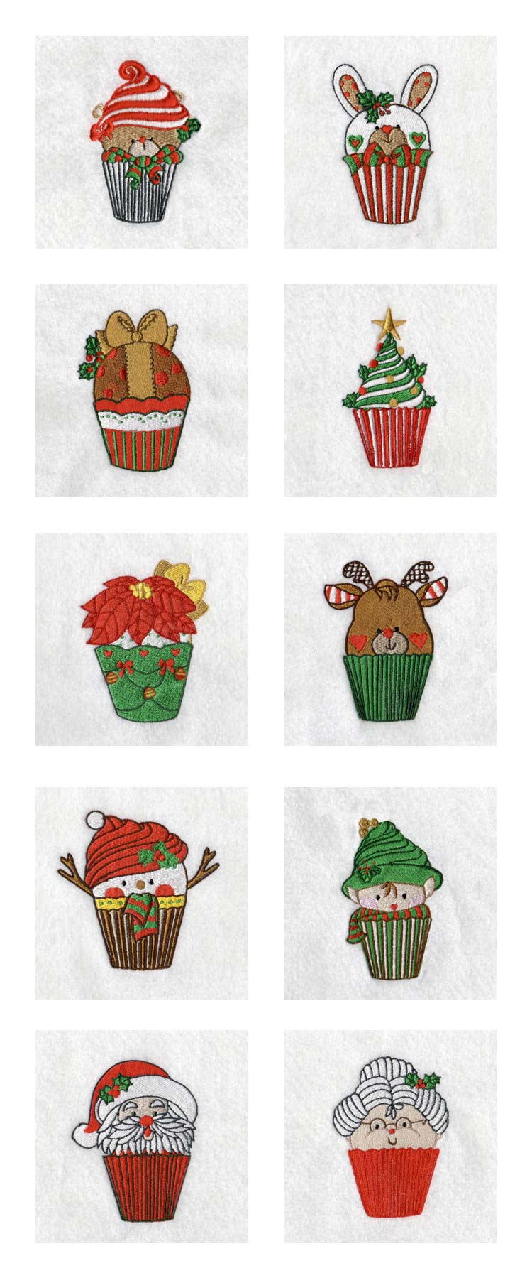 Christmas Cupcakes Embroidery Machine Design Details