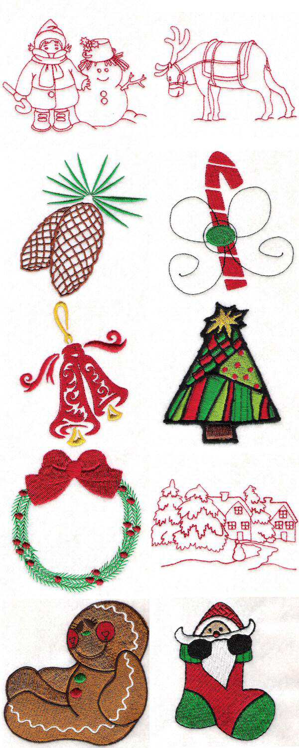Christmas Mix Embroidery Machine Design Details