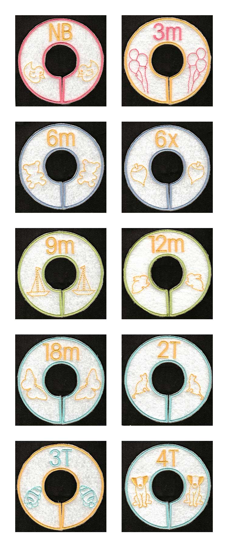 Babys Room Closet Dividers Embroidery Machine Design Details