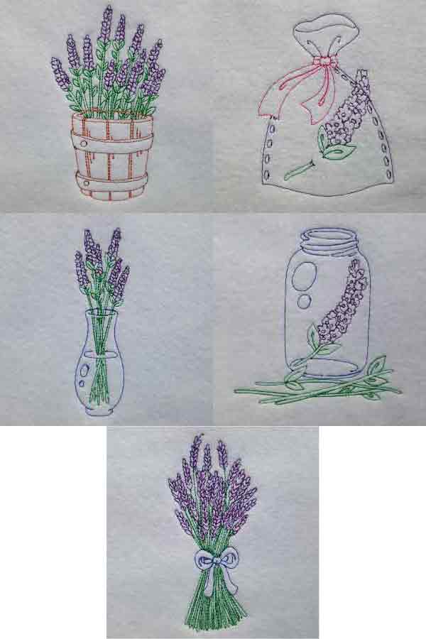 Colorline Lavender 2 Embroidery Machine Design Details