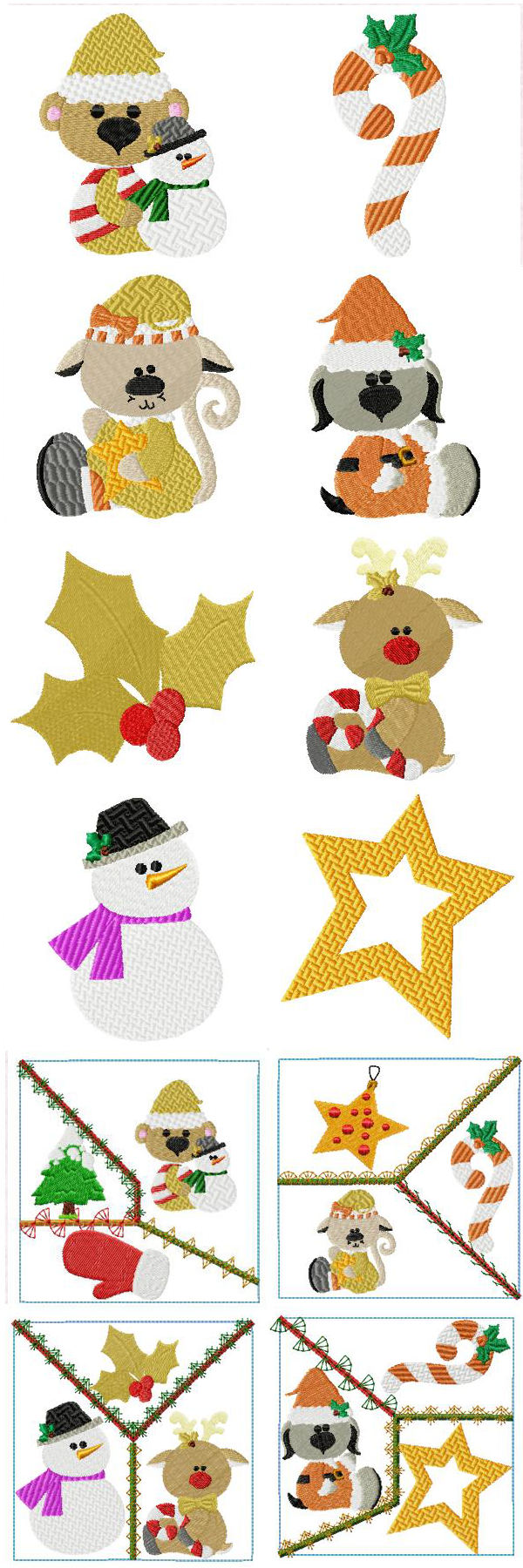 Crazy Christmas Friends Embroidery Machine Design Details