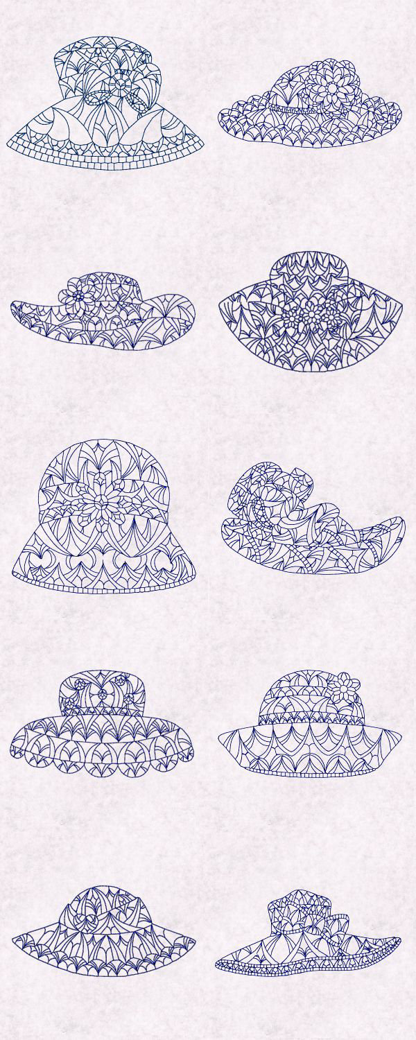 Crochet Hats Embroidery Machine Design Details