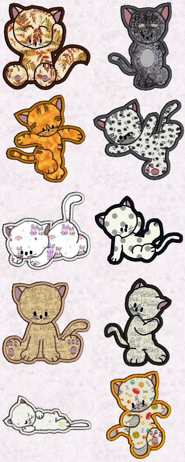 cutefarmkitties machine embroidery contact sheet