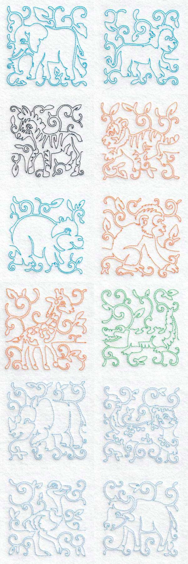 Cute Savannah Blocks Embroidery Machine Design Details